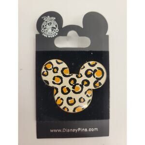 Disney Parks Animal Print Safari Mickey Icon Ears Trading Pin - NEW